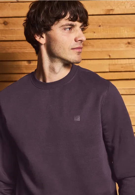 Street One MEN Männer Crewneck Sweatshirt in Rot, Gr: XL