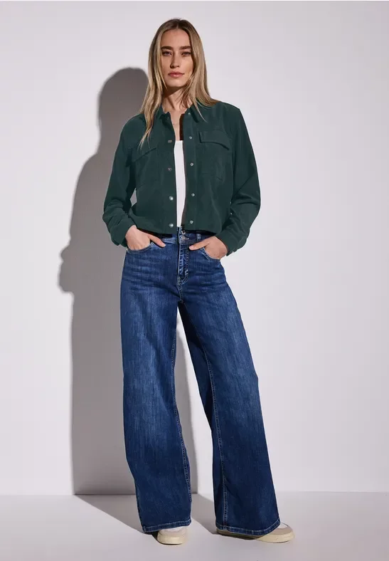 Thumbnail - Street One Frauen Kurze Twill-Jacke in Grün, Gr: 42
