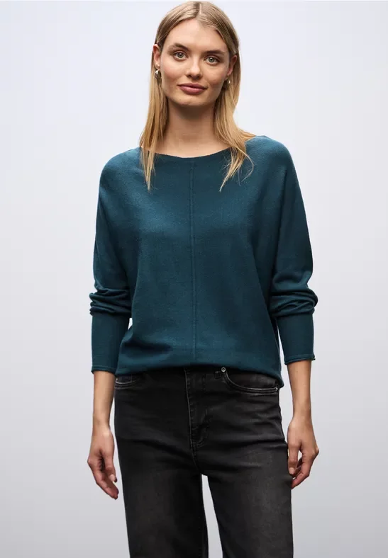 Thumbnail - Street One Frauen Basic Dolman Pullover in Türkis, Gr: 38