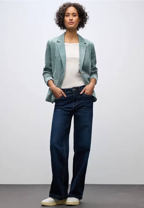 Thumbnail - Street One Frauen Cordblazer in Blau, Gr: 40