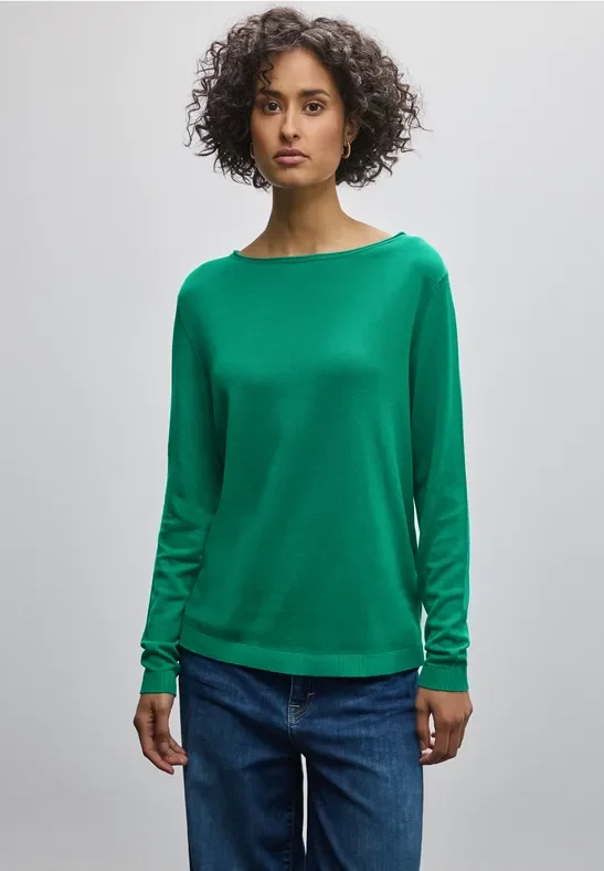 Thumbnail - Street One Frauen Weicher Strickpullover in Grün, Gr: 40