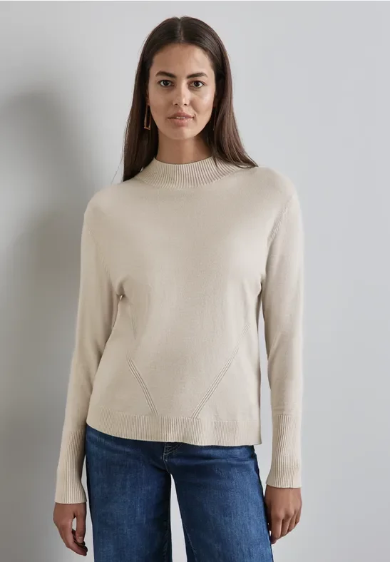 Thumbnail - Street One Frauen Basic Turtleneck Pullover in Weiß, Gr: 44