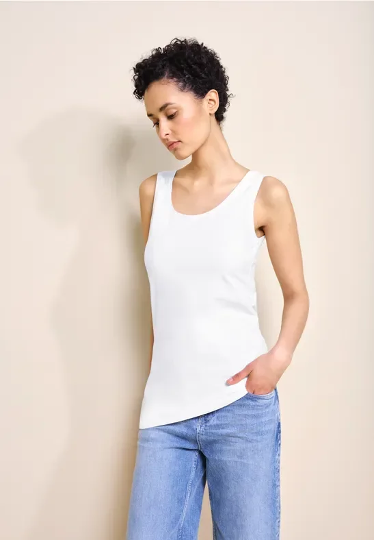 Thumbnail - Street One Frauen Basic Longtop in Weiß, Gr: 34
