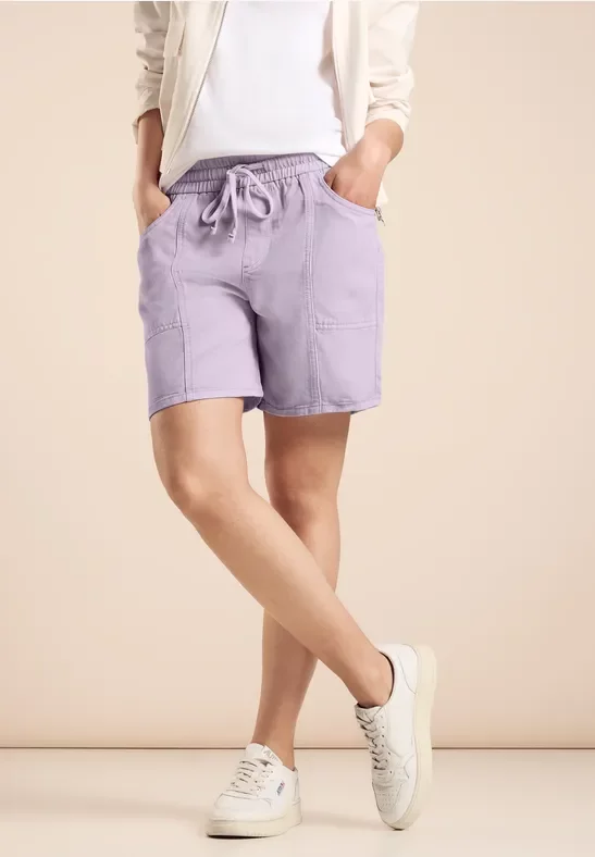 Street One Frauen Jeans Shorts in Lila, Gr: 32