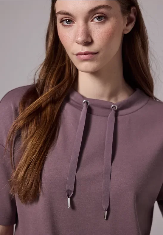 Street One Studio Frauen Kuscheliges Shirt in Rosa, Gr: 34