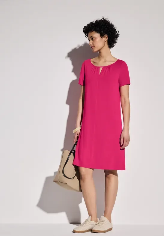 Street One Frauen Jersey Kleid in Pink, Gr: 44