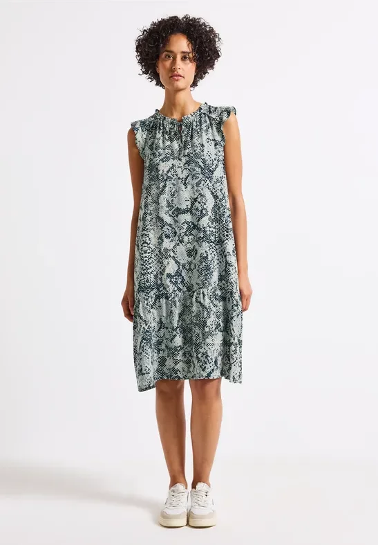 Thumbnail - Street One Frauen Snake Print Tunika-Kleid in Blau, Gr: 42