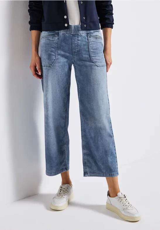 Thumbnail - Street One Frauen Jeans Culotte in Blau, Gr: 30