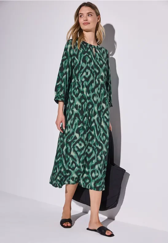 Thumbnail - Street One Frauen Bedrucktes Kleid in Grün, Gr: 38