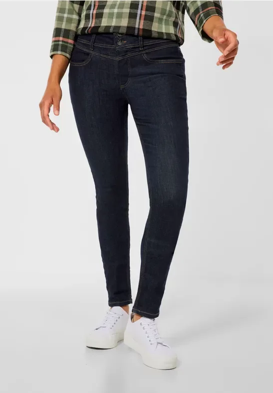Street One Frauen Slim Fit Denim in Blau, Gr: 24