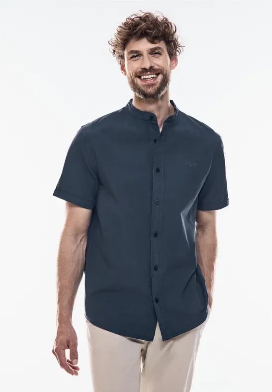 Street One MEN Männer Popelin Hemd in Blau, Gr: M