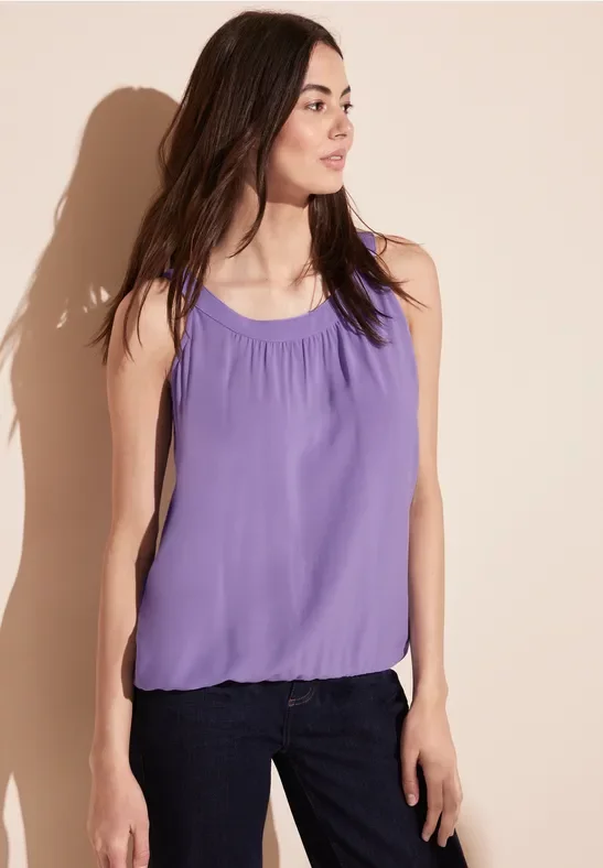 Street One Frauen Jersey Top in Lila, Gr: 36