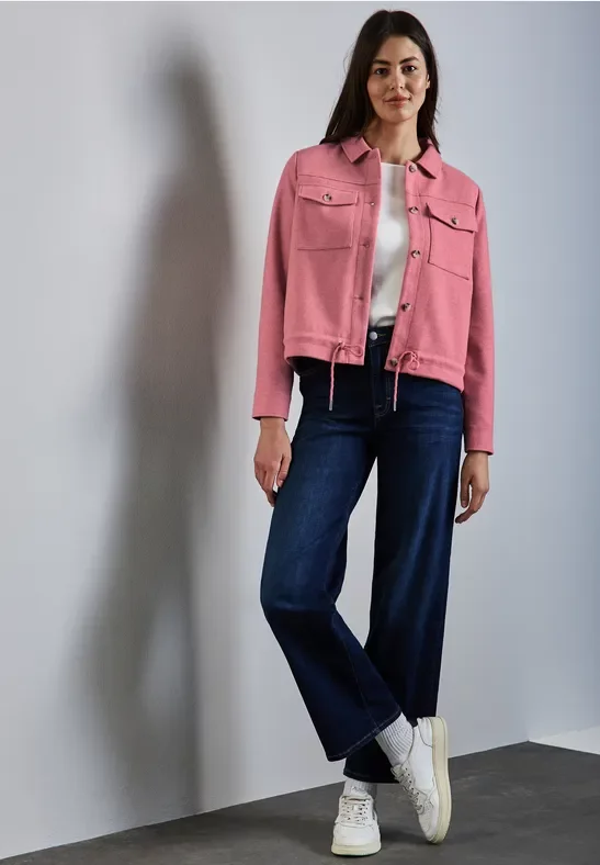 Street One Frauen Jacke in Wolloptik in Rosa, Gr: 42