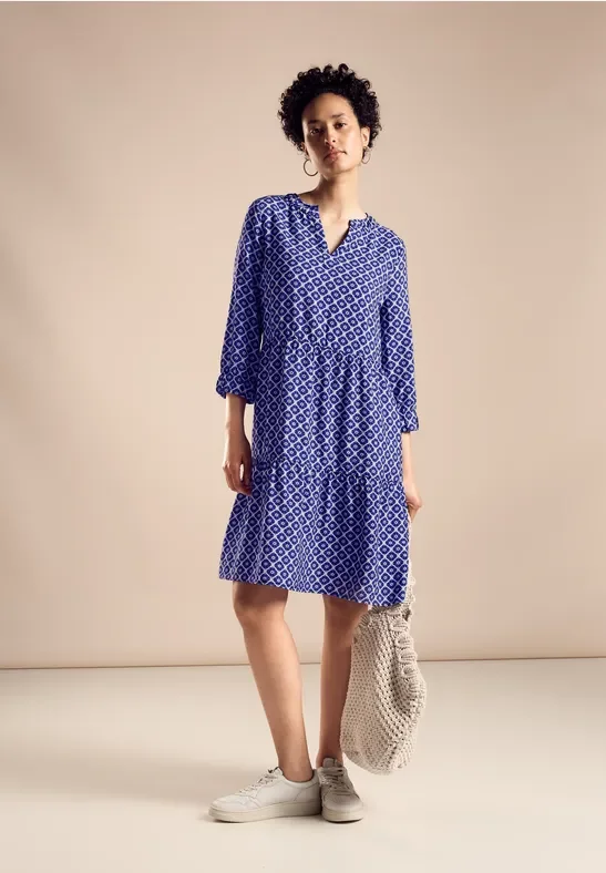 Thumbnail - Street One Frauen Tunika Kleid mit Print in Blau, Gr: 34