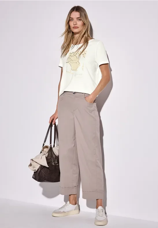 Thumbnail - Street One Frauen T-Shirt mit Print in Weiß, Gr: 42