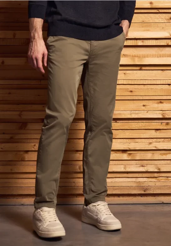 Street One MEN Männer Klassische Chino in Braun, Gr: 30