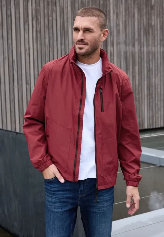 Thumbnail - Street One MEN Männer Wasserabweisende Jacke in Rot, Gr: M