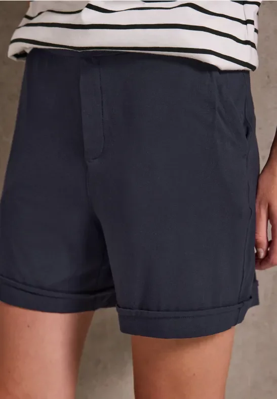 Street One Studio Frauen Jersey Shorts in Blau, Gr: 42
