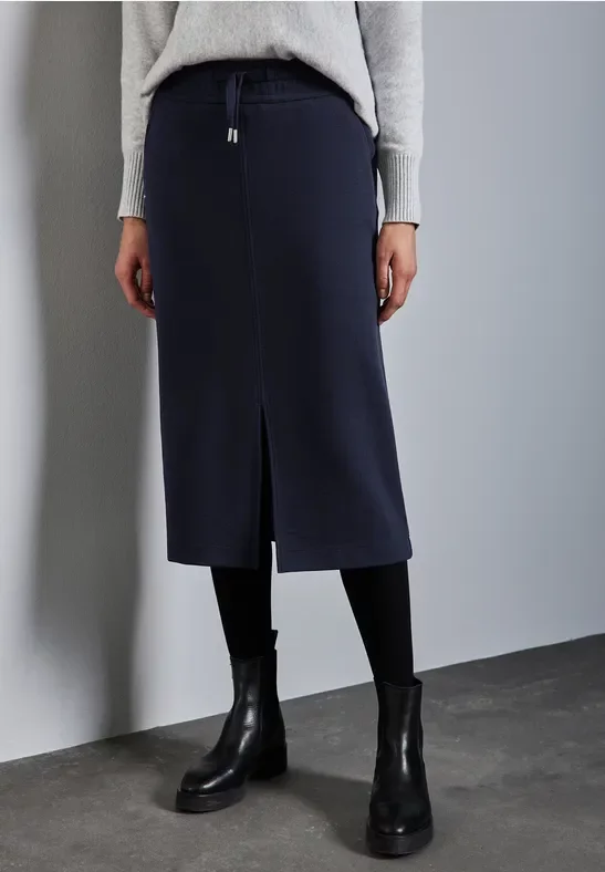 Street One Frauen Paperbag Jogg Skirt in Blau, Gr: 44