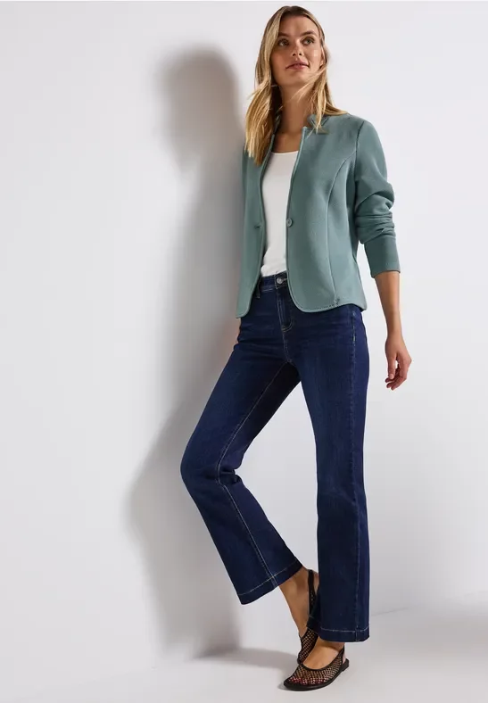 Street One Frauen Jacquard Blazer in Blau, Gr: 38