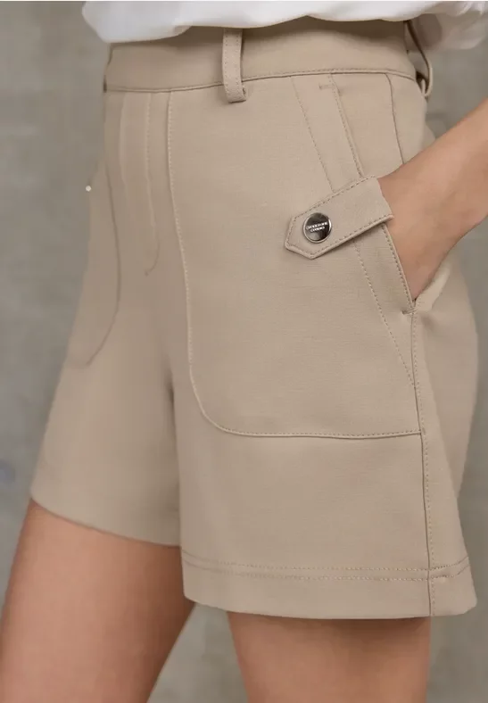 Street One Studio Frauen Shorts im Loose Fit in Beige, Gr: 42