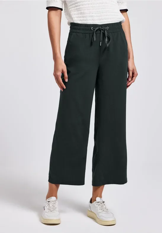 Thumbnail - Street One Frauen Wide Leg Hose in Grün, Gr: 34