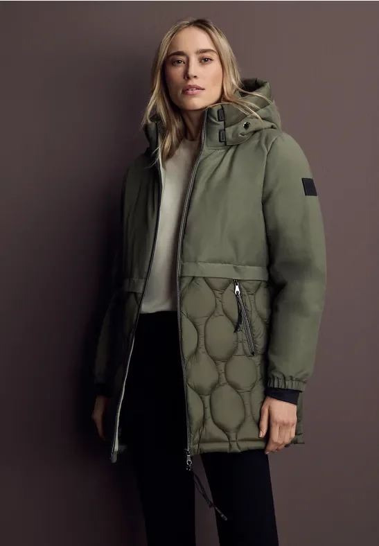 Thumbnail - Street One Frauen Strukturmix Jacke in Grün, Gr: 36