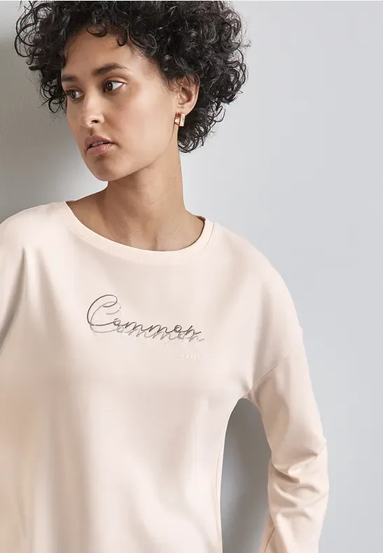 Street One Frauen Shirt mit Stickerei in Weiß, Gr: 46