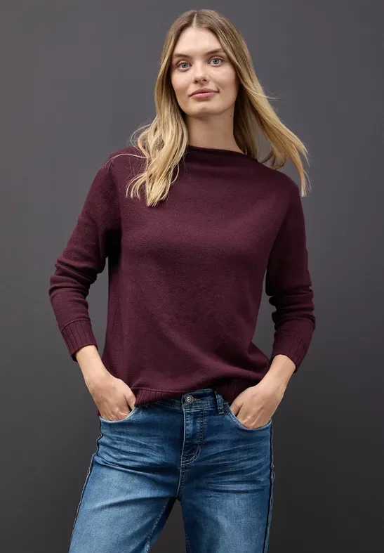 Thumbnail - Street One Frauen Basic Pullover in Rot, Gr: 42
