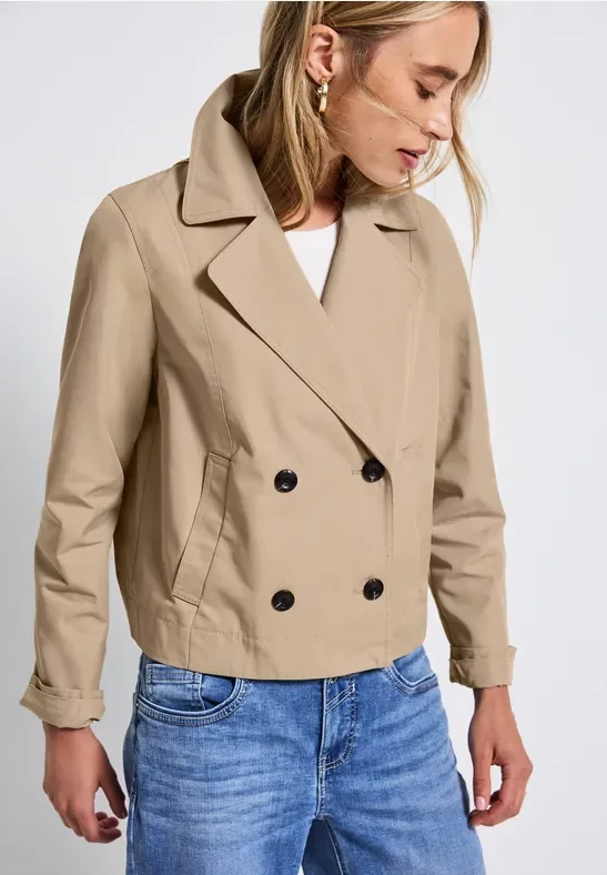 Thumbnail - Street One Frauen Kurzer Trenchcoat in Beige, Gr: 38