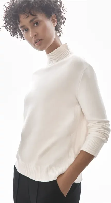 Thumbnail - Street One Frauen Pullover mit Turtleneck in Weiß, Gr: 44