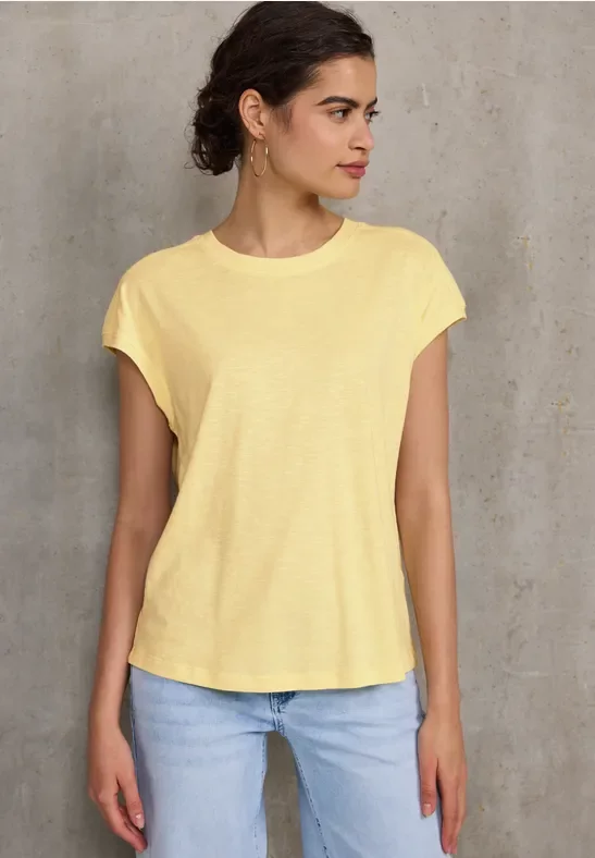 Thumbnail - Street One Studio Frauen Shirt mit Schulterdetail in Gelb, Gr: 42