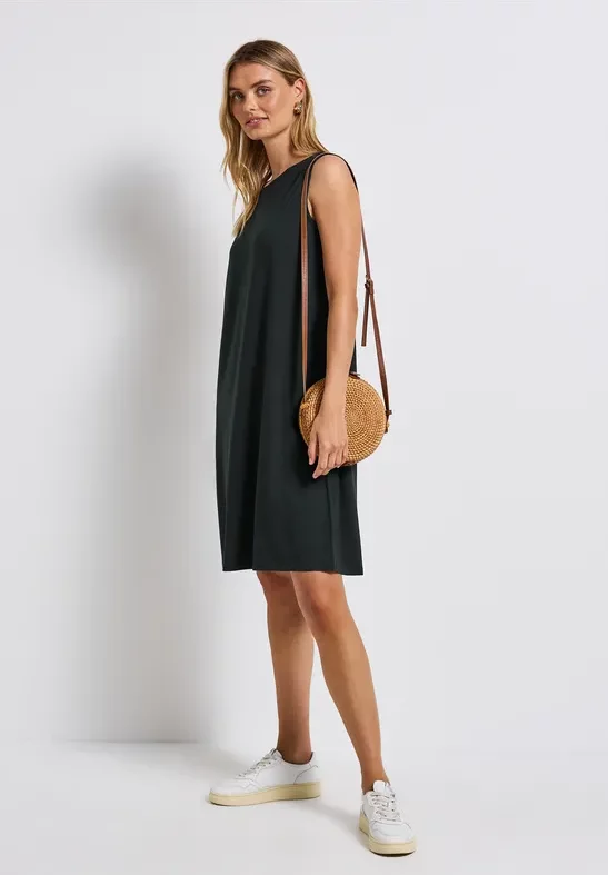 Street One Frauen Kleid in Unifarbe in Grün, Gr: 36