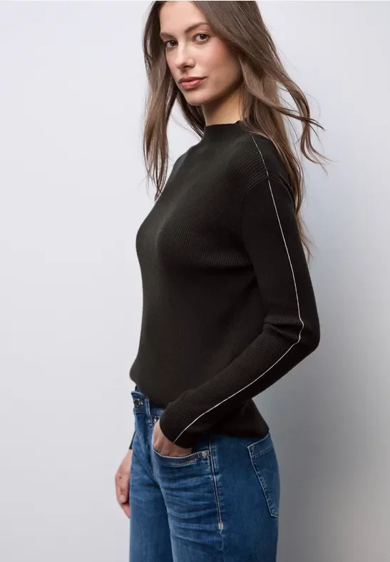 Thumbnail - Street One Frauen Pullover in Rippstruktur in Braun, Gr: 42