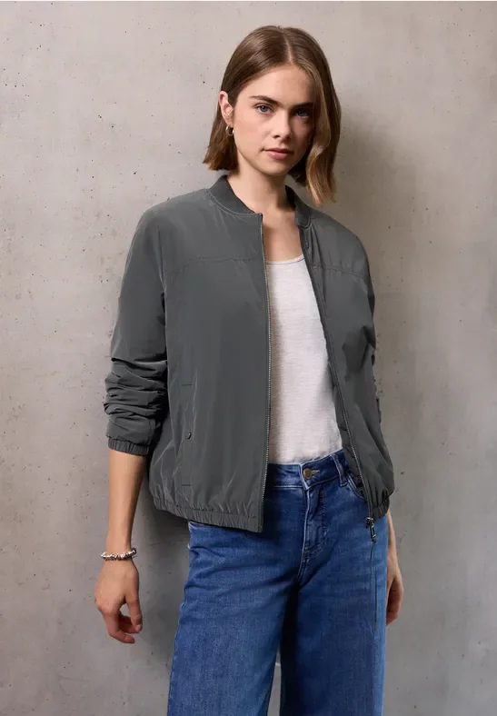 Street One Studio Frauen Gefütterter Blouson in Grau, Gr: 42