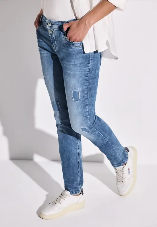 Thumbnail - Street One Frauen Destroyed Jeans in Blau, Gr: 32