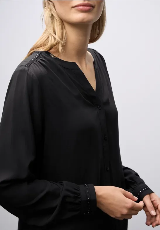 Street One Frauen Tunika mit Nieten in Schwarz, Gr: 46