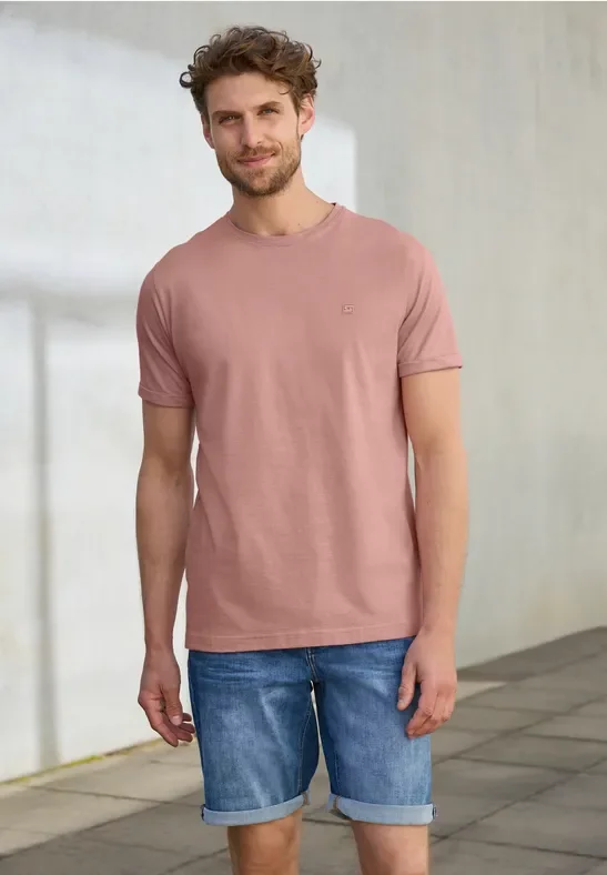 Thumbnail - Street One MEN Männer Ministripe Shirt mit Turn-Up in Rosa, Gr: L