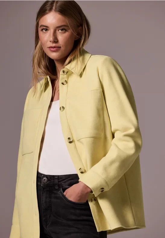 Thumbnail - Street One Studio Frauen Overshirt mit Taschen in Gelb, Gr: 42