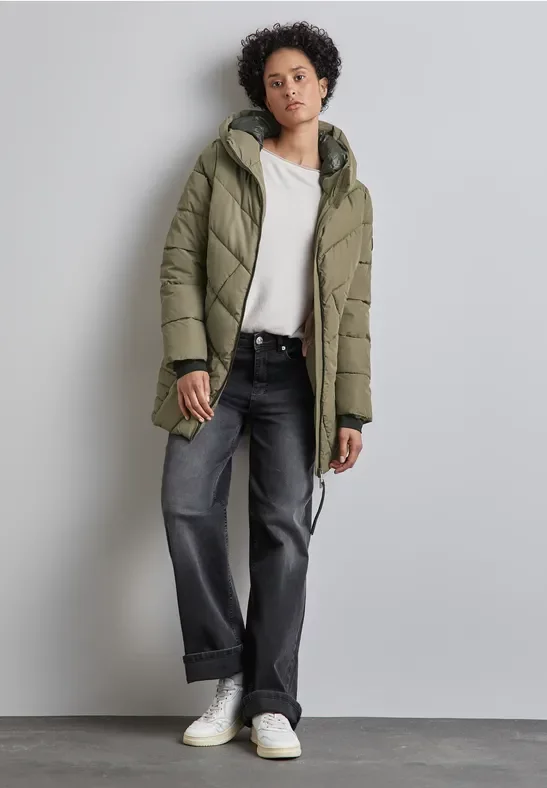 Street One Frauen Steppjacke in Grün, Gr: 42