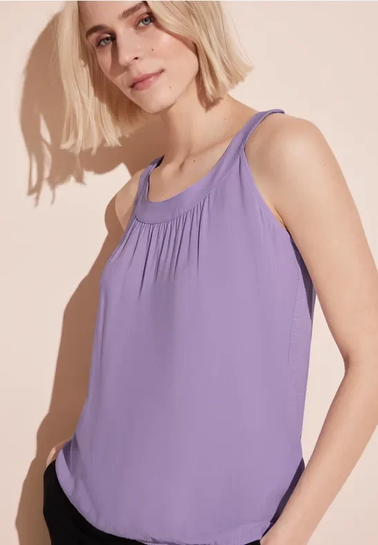 Thumbnail - Street One Frauen Jersey Top in Lila, Gr: 38