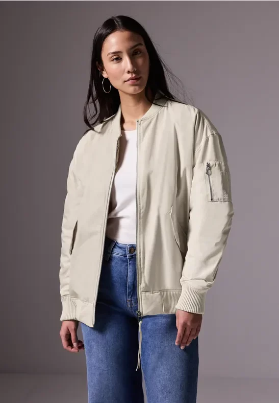 Thumbnail - Street One Studio Frauen Schimmernder Blouson in Beige, Gr: 38