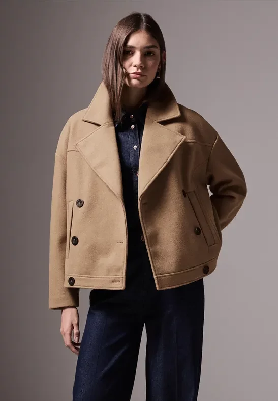 Thumbnail - Street One Studio Frauen Oversize Caban Jacke in Braun, Gr: 38