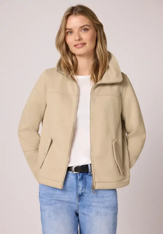 Street One Frauen Jacke mit Strings in Beige, Gr: 38
