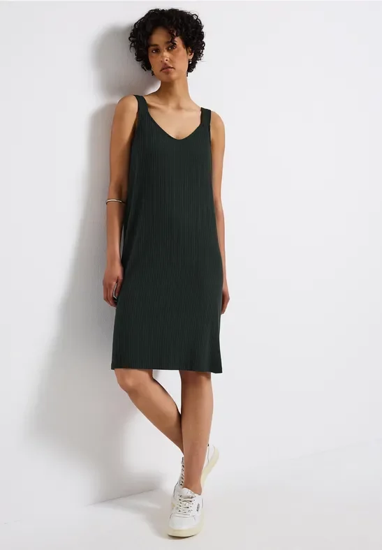 Thumbnail - Street One Frauen Trägerkleid in Unifarbe in Grün, Gr: 44