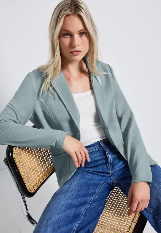Street One Frauen Basic Blazer in Blau, Gr: 44