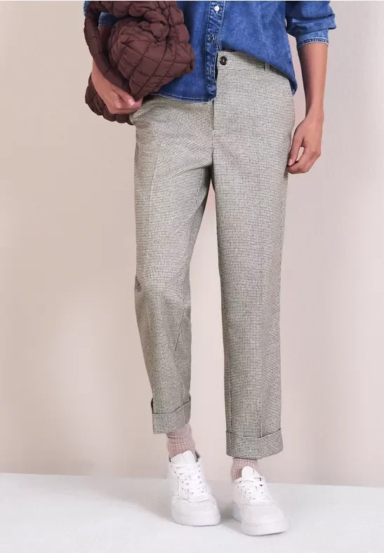 Street One Frauen Slim Leg Hose in Weiß, Gr: 36