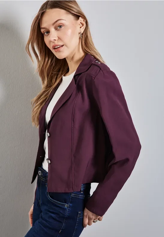 Street One Frauen Kurzer Trenchcoat in Rot, Gr: 38