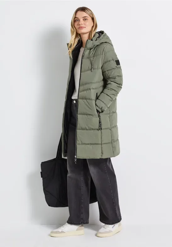Thumbnail - Street One Frauen Lange Steppjacke in Grün, Gr: 40