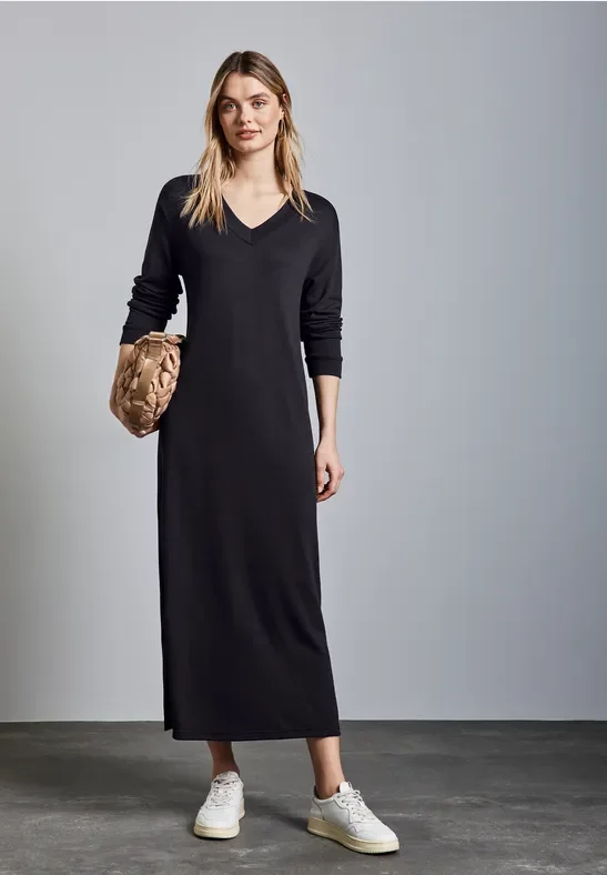 Thumbnail - Street One Frauen V-Neck Kleid in Blau, Gr: 36